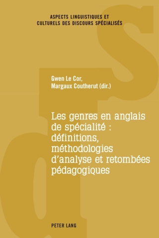 Imagen de portada: Les genres en anglais de spécialité : définitions, méthodologies d'analyse et retombées pédagogiques 1st edition 9783034342513