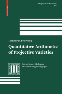 Cover image: Quantitative Arithmetic of Projective Varieties 9783034601283