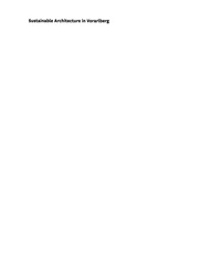 Immagine di copertina: Sustainable Architecture in Vorarlberg 1st edition 9783034601191