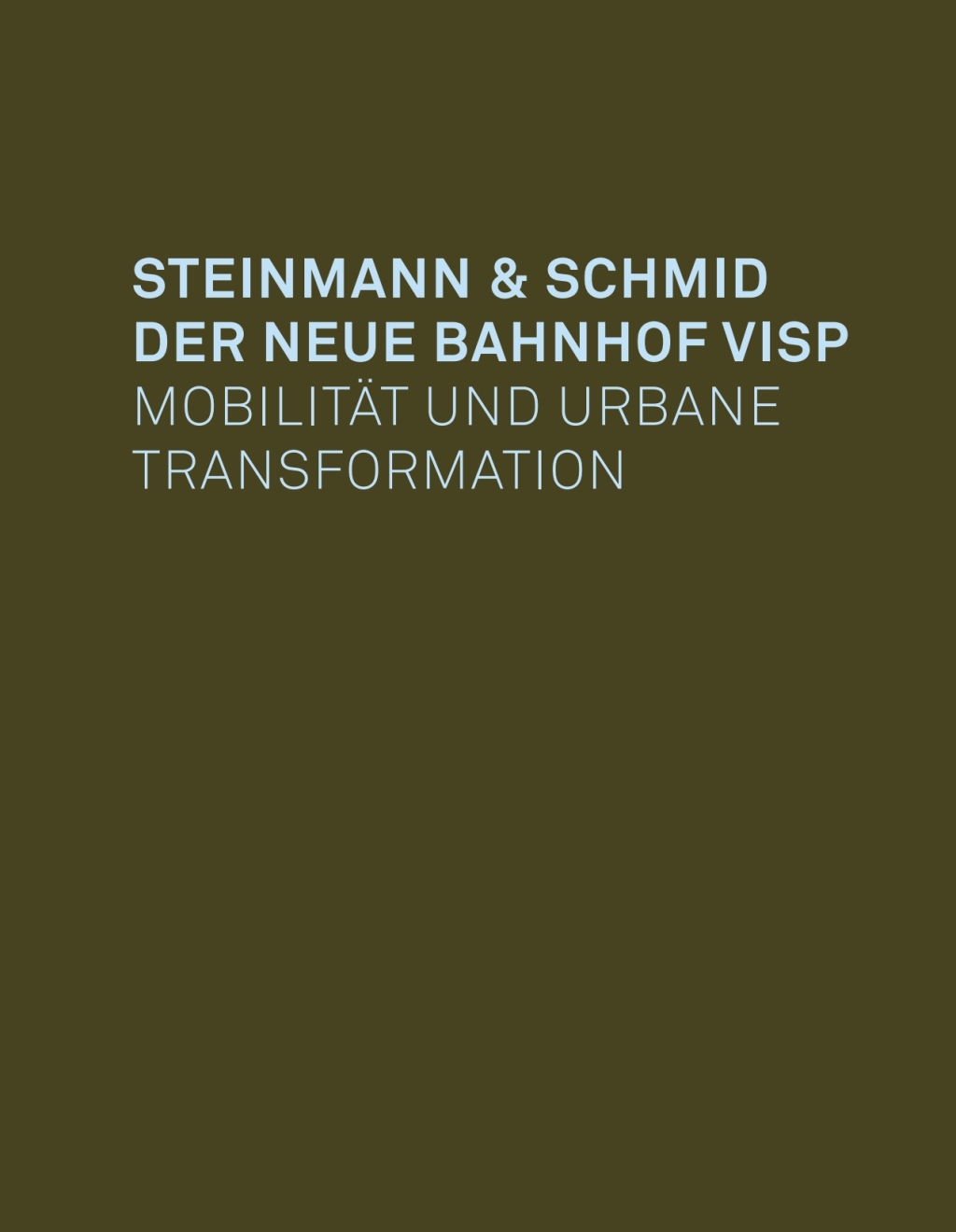 Der neue Bahnhof Visp Mobilität und urbane Tranformation 1st Edition