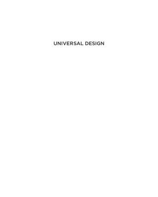 Imagen de portada: Universal Design 1st edition 9783764387174