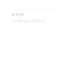 Cover image: ETFE 1st edition 9783764385620