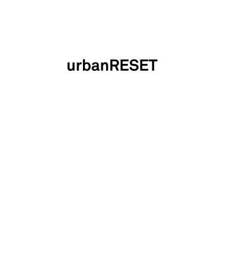 Imagen de portada: urbanRESET 1st edition 9783034607766