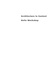 表紙画像: Architecture in Context 1st edition 9783034606042