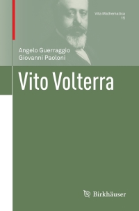 Cover image: Vito Volterra 9783034800808