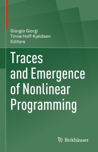 Imagen de portada: Traces and Emergence of Nonlinear Programming 9783034804387