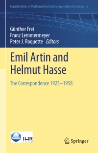 Cover image: Emil Artin and Helmut Hasse 9783034807142