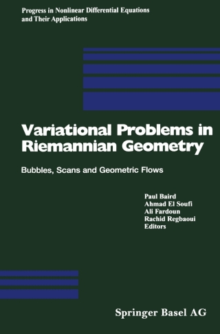 Immagine di copertina: Variational Problems in Riemannian Geometry 9783764324322