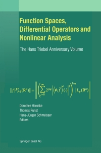 Imagen de portada: Function Spaces, Differential Operators and Nonlinear Analysis 1st edition 9783764369354