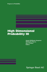 Cover image: High Dimensional Probability III 1st edition 9783764321871