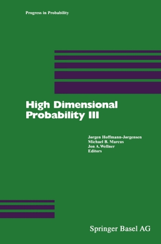 Imagen de portada: High Dimensional Probability III 1st edition 9783764321871