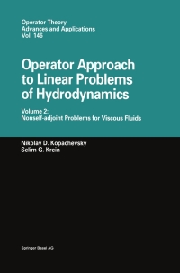 Titelbild: Operator Approach to Linear Problems of Hydrodynamics 9783034894258
