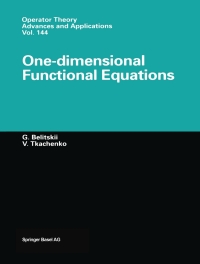 Cover image: One-dimensional Functional Equations 9783764300845