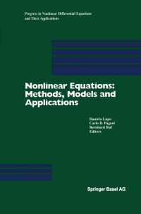 صورة الغلاف: Nonlinear Equations: Methods, Models and Applications 1st edition 9783764303983