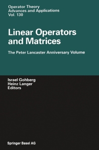 صورة الغلاف: Linear Operators and Matrices 1st edition 9783764366551