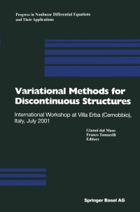 Cover image: Variational Methods for Discontinuous Structures 1st edition 9783764369132