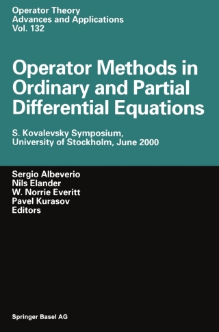 Cover image: Operator Methods in Ordinary and Partial Differential Equations 1st edition 9783764367909