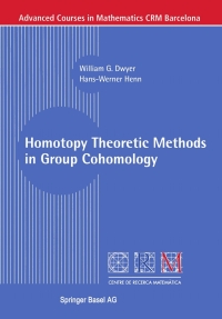 Cover image: Homotopy Theoretic Methods in Group Cohomology 9783764366056