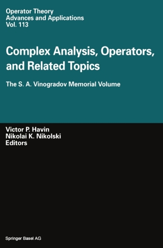 Imagen de portada: Complex Analysis, Operators, and Related Topics 1st edition 9783034883788
