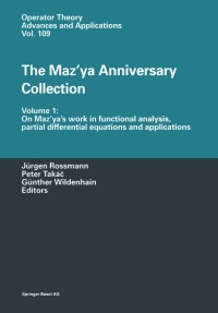 Cover image: The Maz’ya Anniversary Collection 1st edition 9783034897266