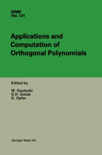 Cover image: Applications and Computation of Orthogonal Polynomials 1st edition 9783764361372