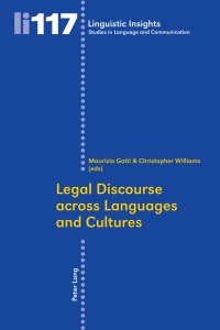 Imagen de portada: Legal Discourse across Languages and Cultures 1st edition 9783034304252