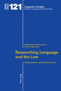 صورة الغلاف: Researching Language and the Law 1st edition 9783034304436