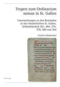 Cover image: Tropen zum Ordinarium missae in St. Gallen 1st edition 9783039116737