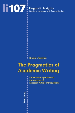 Cover image: The Pragmatics of Academic Writing 1st edition 9783034300605