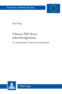 表紙画像: Chinese PhD thesis acknowledgements 1st edition 9783034305679