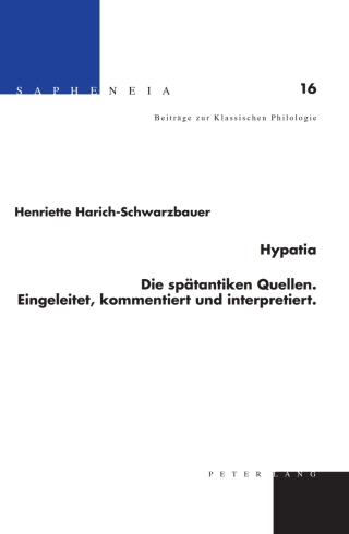 Cover image: Hypatia 1st edition 9783034306997