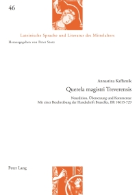 Imagen de portada: Querela magistri Treverensis 1st edition 9783034306522