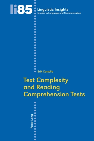 Omslagafbeelding: Text Complexity and Reading Comprehension Tests 1st edition 9783039117178