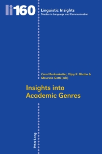表紙画像: Insights into Academic Genres 1st edition 9783034312110