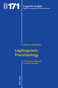 Imagen de portada: Legilinguistic Translatology 1st edition 9783034312875
