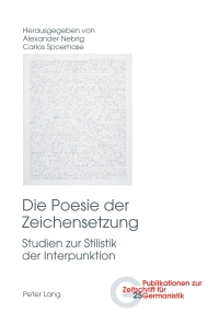 Cover image: Die Poesie der Zeichensetzung 1st edition 9783034310000