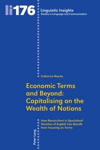 Imagen de portada: Economic Terms and Beyond: Capitalising on the Wealth of Notions 1st edition 9783034314350