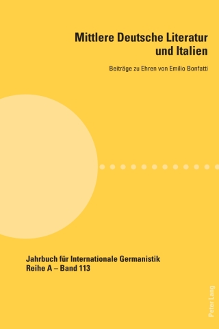 Cover image: Mittlere Deutsche Literatur und Italien 1st edition 9783034314077