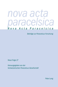 Imagen de portada: Nova Acta Paracelsica 27/2016 1st edition 9783034321280