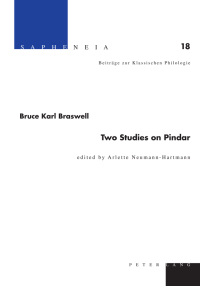 Cover image: Two Studies on Pindar 1st edition 9783034316767