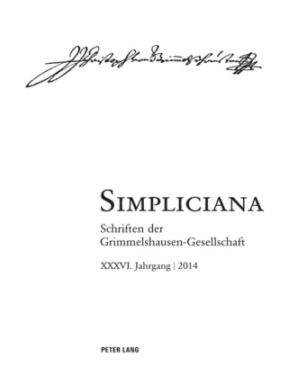 Titelbild: Simpliciana 1st edition 9783034316675