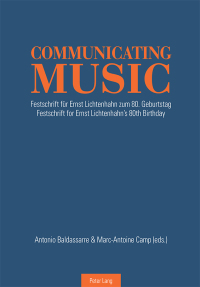 Imagen de portada: Communicating Music 1st edition 9783034316255