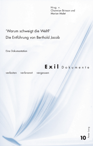 Cover image: «Warum schweigt die Welt?» Die Entführung von Berthold Jacob 1st edition 9783034315739