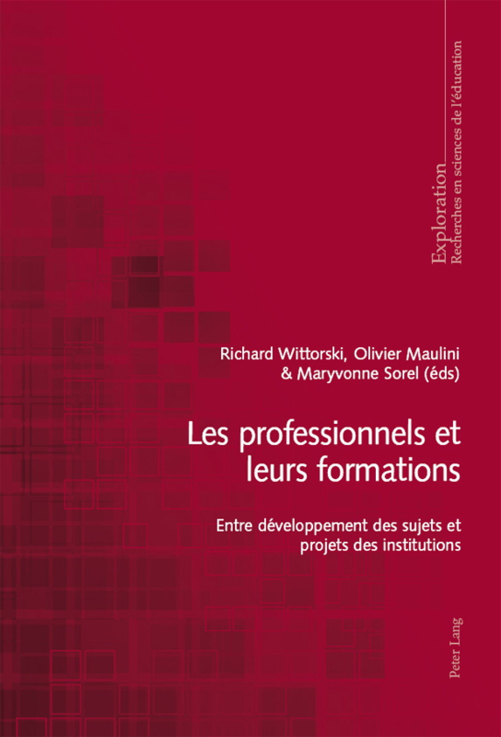 Les professionnels et leurs formations Entre développement des sujets et projets des institutions 1st Edition