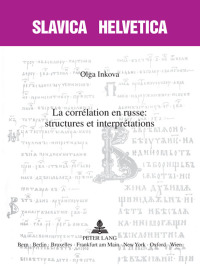 Cover image: La corrélation en russe : structures et interprétations 1st edition 9783034315401