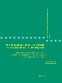 Cover image: The Challenges of Policy Transfer in Vocational Skills Development 1st edition 9783034315364