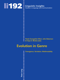 Cover image: Evolution in Genre 1st edition 9783034315333