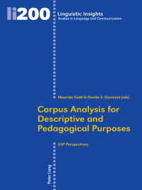 Cover image: Corpus Analysis for Descriptive and Pedagogical Purposes 1st edition 9783034315166