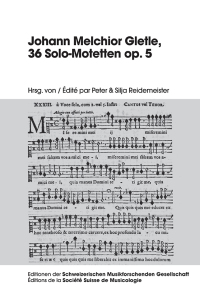 Cover image: Johann Melchior Gletle, 36 Solo-Motetten op. 5 1st edition 9783034320634