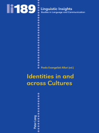 Imagen de portada: Identities in and across Cultures 1st edition 9783034314589